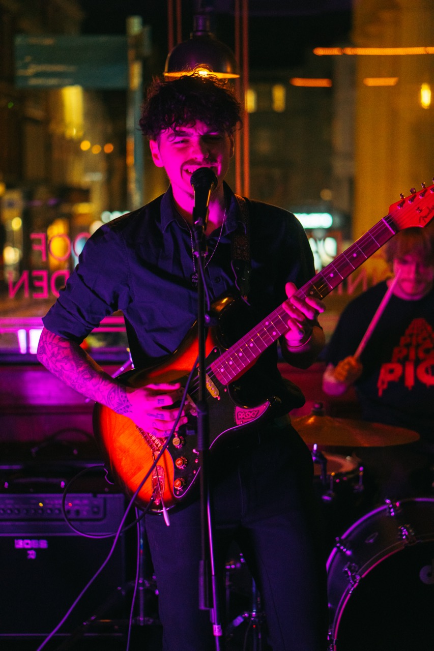Live shot with neon lighting